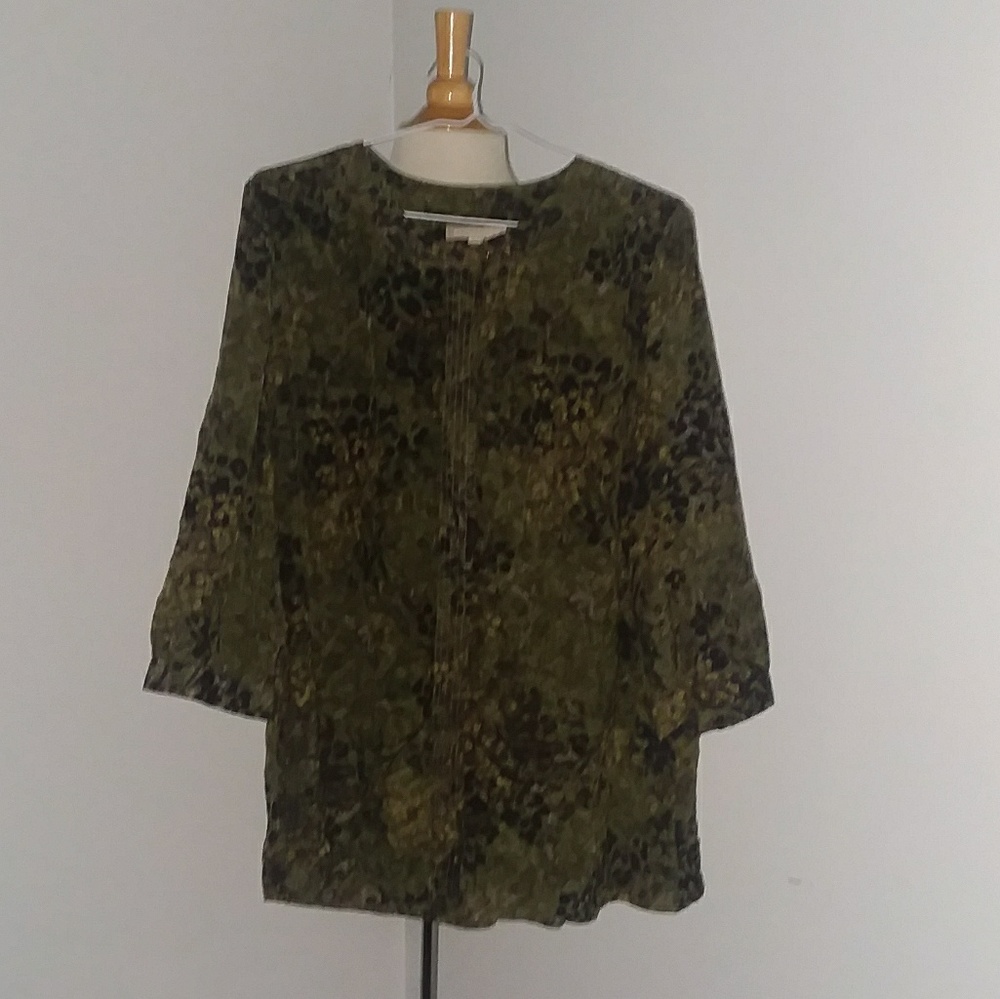 Banana Republic Army/ Camo Green Blouse